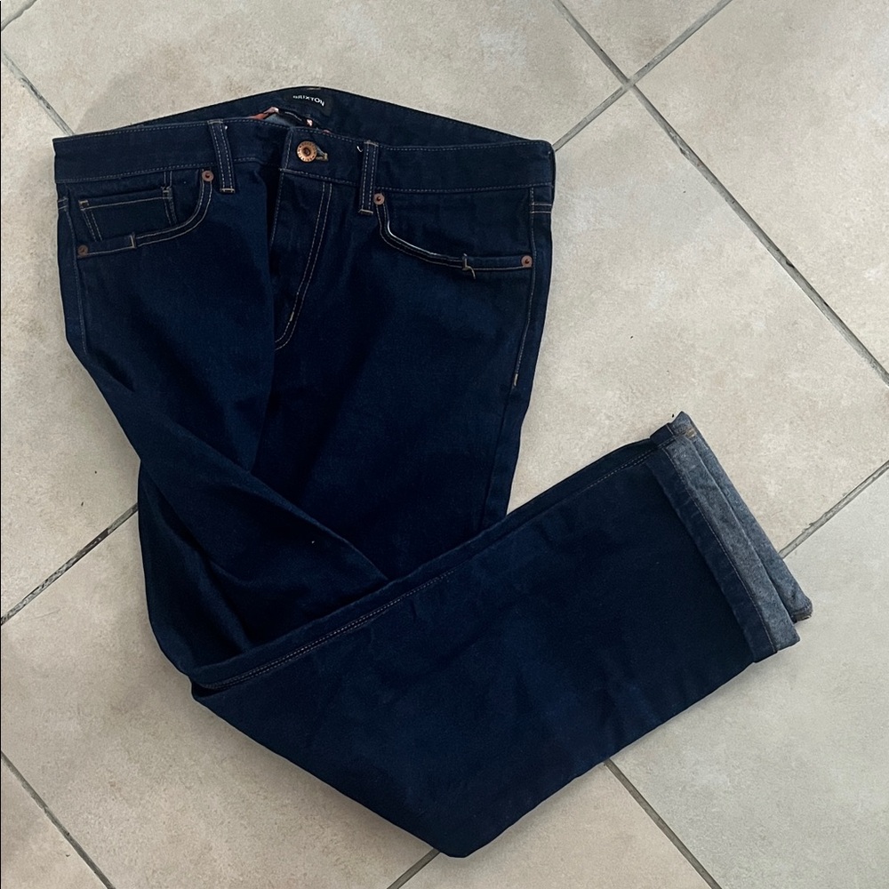 Brixton Men's Straight Jeans - Dark Blue